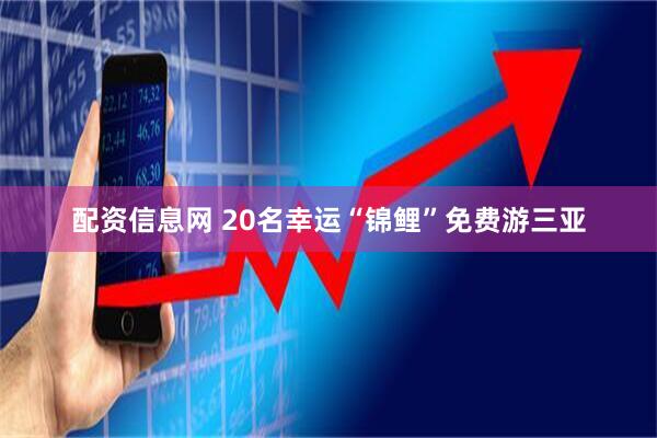 配资信息网 20名幸运“锦鲤”免费游三亚